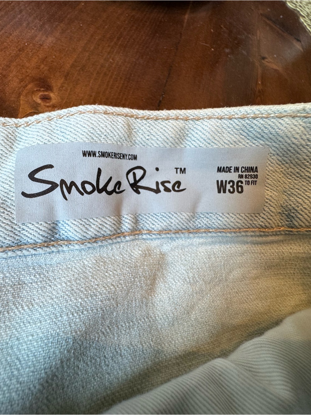 Smoke Rise New York Distressed Denim Shorts - Men’s Size 36 NWT - Picture 6 of 7